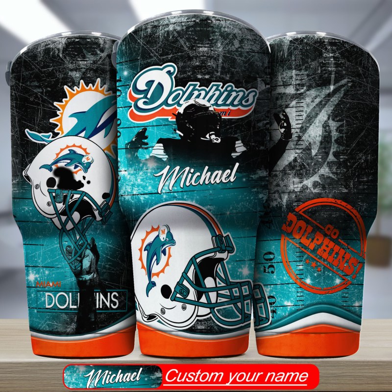 Miami Dolphins Personalized Tumbler Design