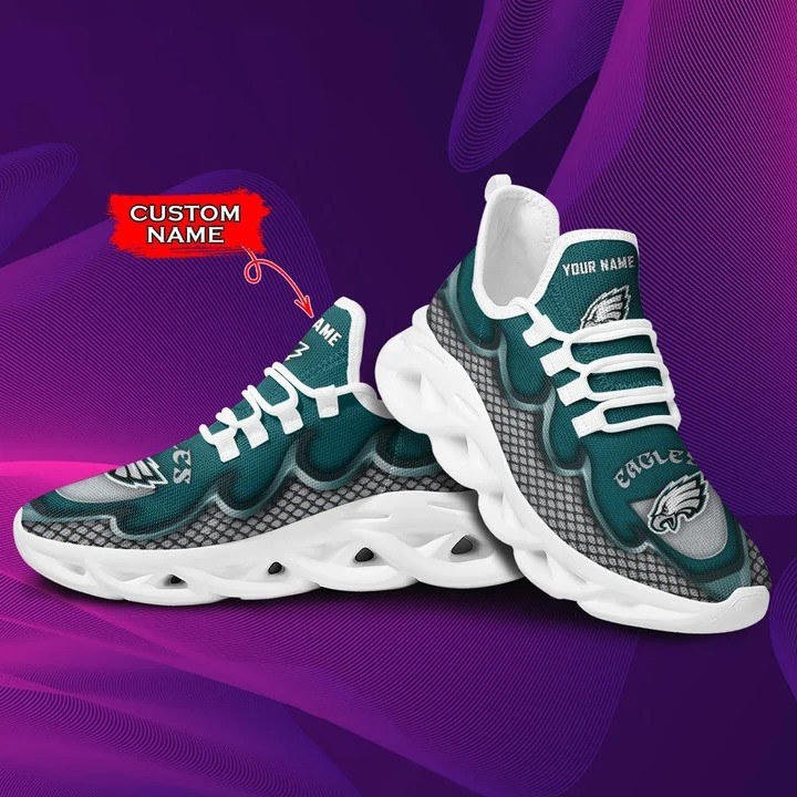 Philadelphia Eagles Yezy Running Sneakers Side View