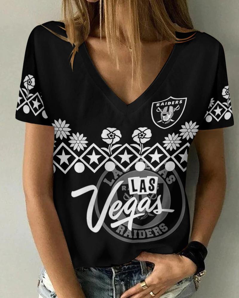 Las Vegas Raiders V-neck T-shirt