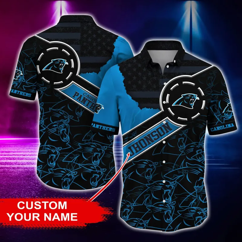 Carolina Panthers Personalized Button Shirt