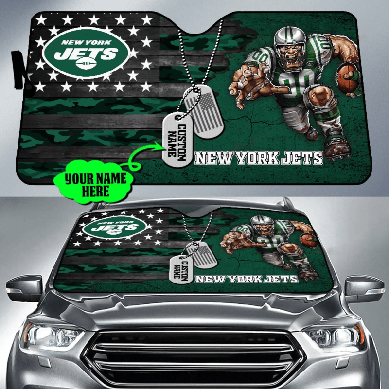 New York Jets Personalized Auto Sun Shade