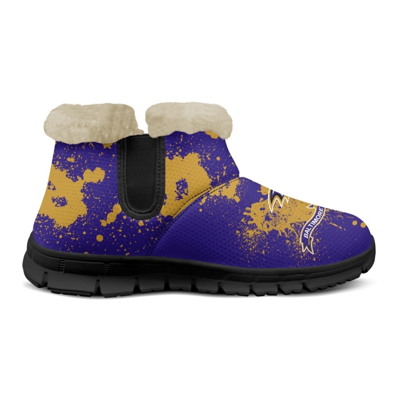 Baltimore Ravens Comfy Winter Snow Boots Image 5