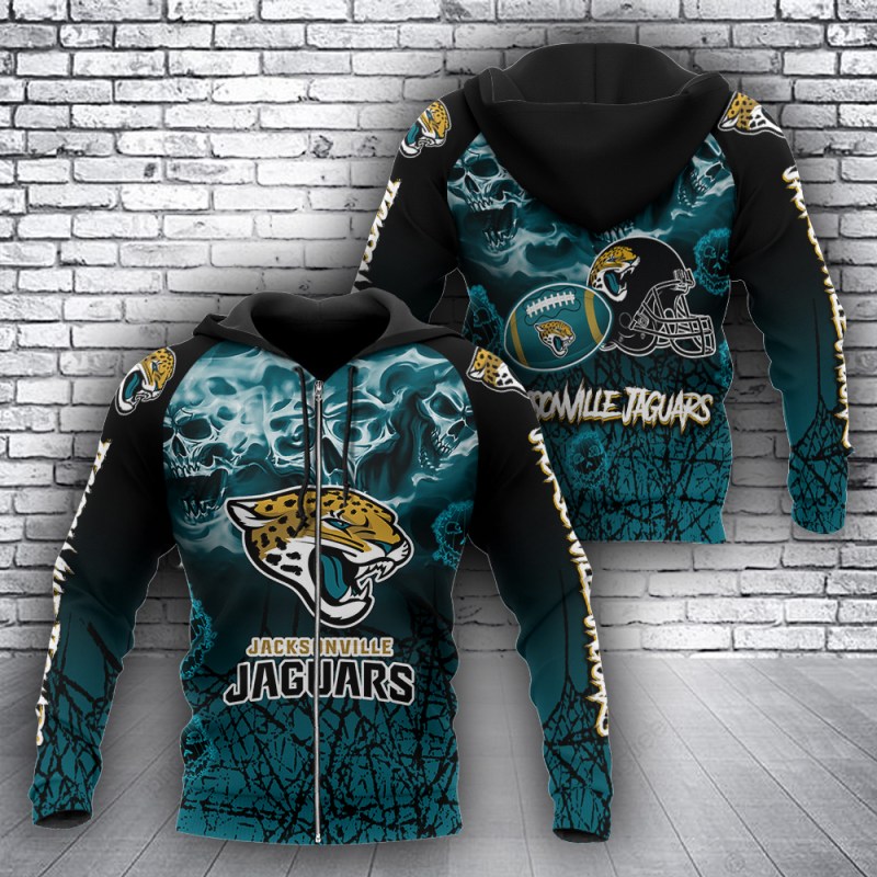 Jacksonville Jaguars Hoodie Zip Mockup