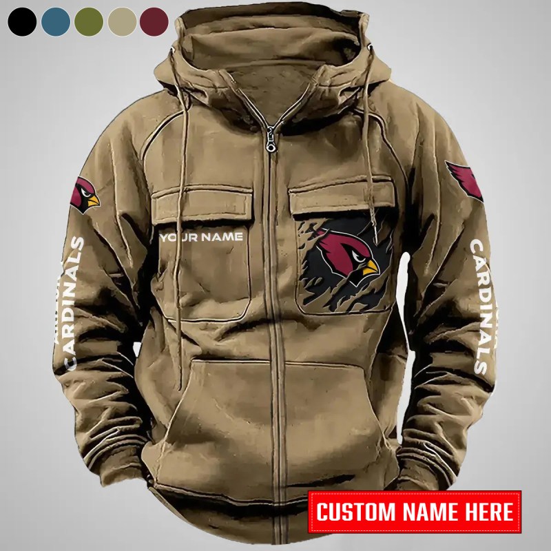Khaki Arizona Cardinals Hoodie