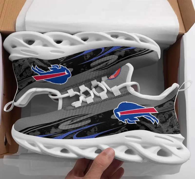 Buffalo Bills Yezy Running Sneakers Side View