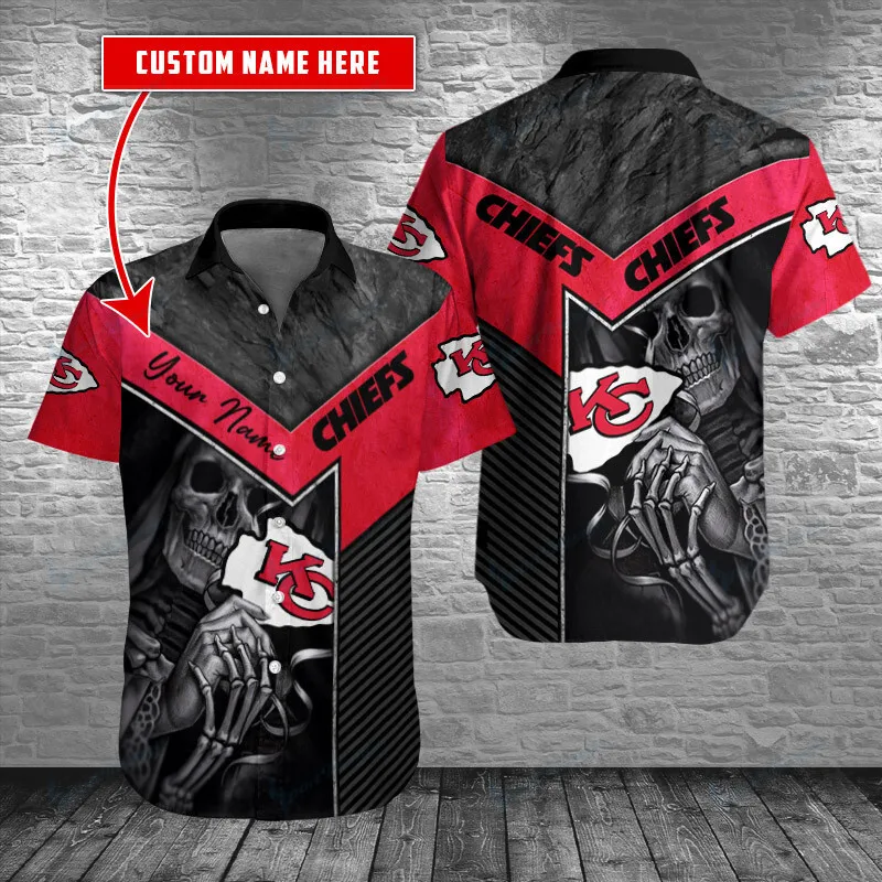 Kansas City Chiefs Personalized Button Shirt