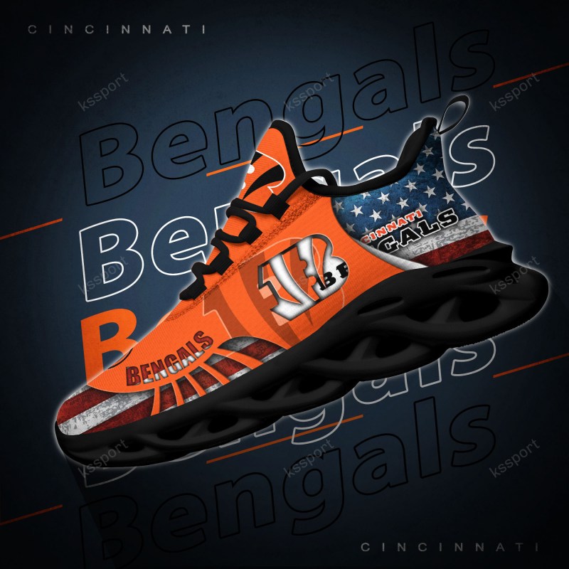 Cincinnati Bengals Yezy Running Sneakers Top View