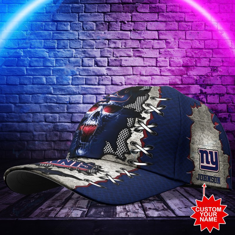 New York Giants Personalized Classic Cap BG496 4 New York Giants Personalized Classic Cap Side View