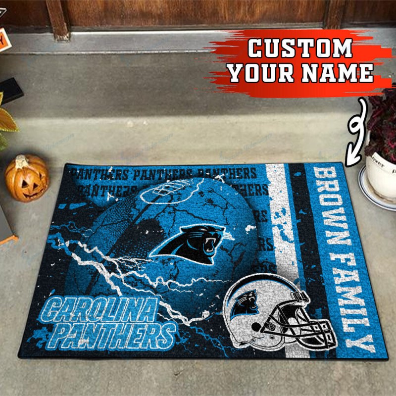 Carolina Panthers Personalized Doormat