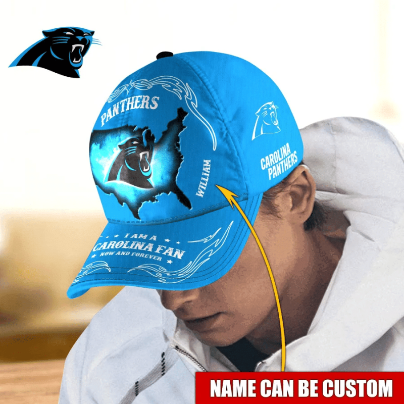 Carolina Panthers Custom Name Cap
