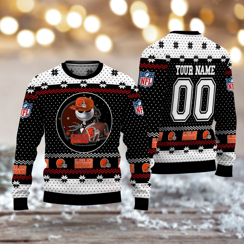 Cleveland Browns Personalized Woolen Sweater