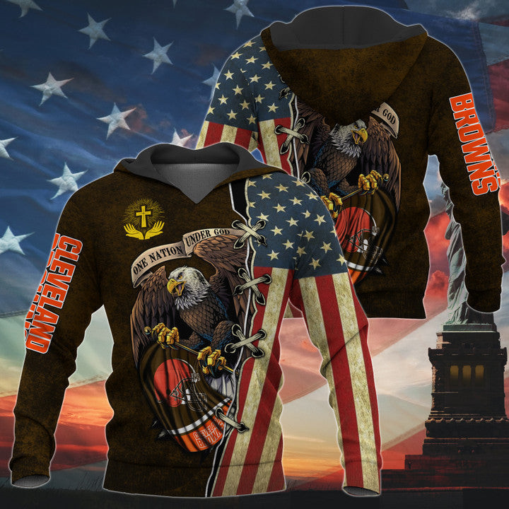 One Nation Under God Cleveland Browns Hoodie