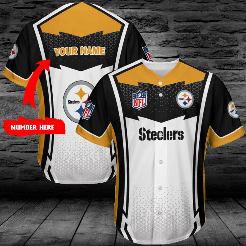 Pittsburgh Steelers Personalized Baseball Jersey