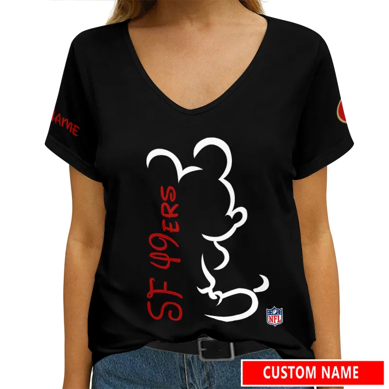 Stylish San Francisco 49ers T-shirt - Women's V-neck