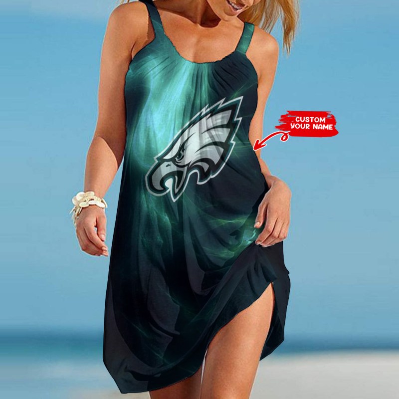 Philadelphia Eagles Personalized Beach Dress