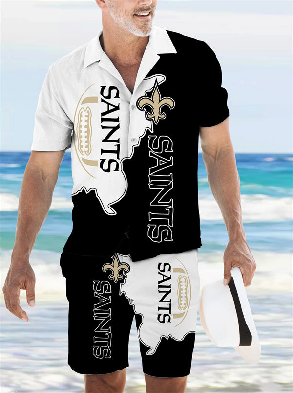 New Orleans Saints Hawaiian Shirt and Shorts