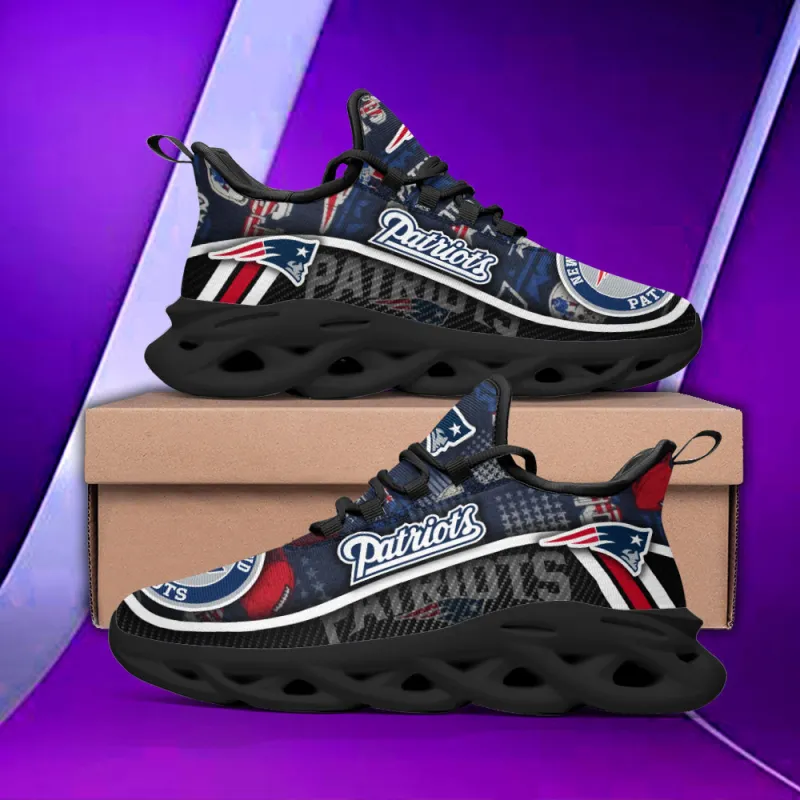 New England Patriots Yezy Running Sneakers Top View