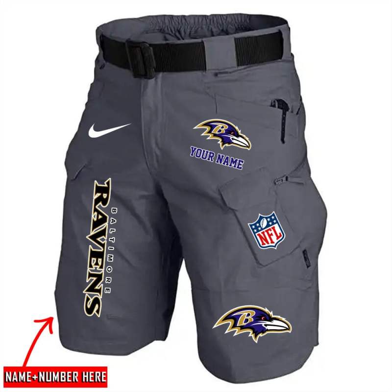 Baltimore Ravens Shorts Front Pockets