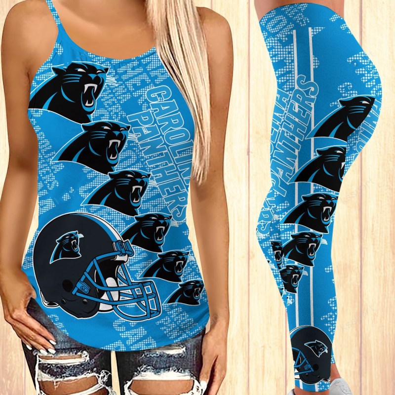 Carolina Panthers Leggings And Cross Tank Top BG04