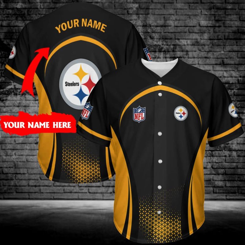 Pittsburgh Steelers Personalized Baseball Jersey