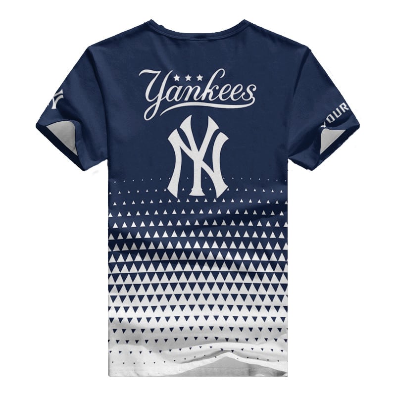 New York Yankees Personalized V-neck Women's T-shirt Image 3