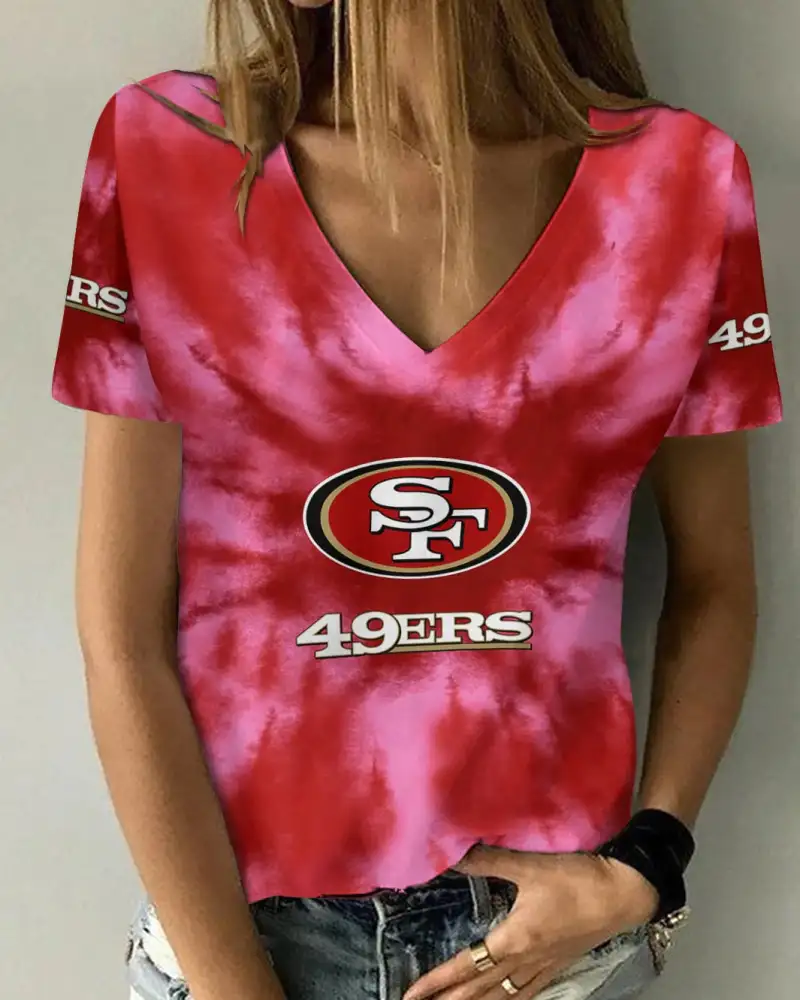 San Francisco 49ers Summer V-neck Women's T-shirt