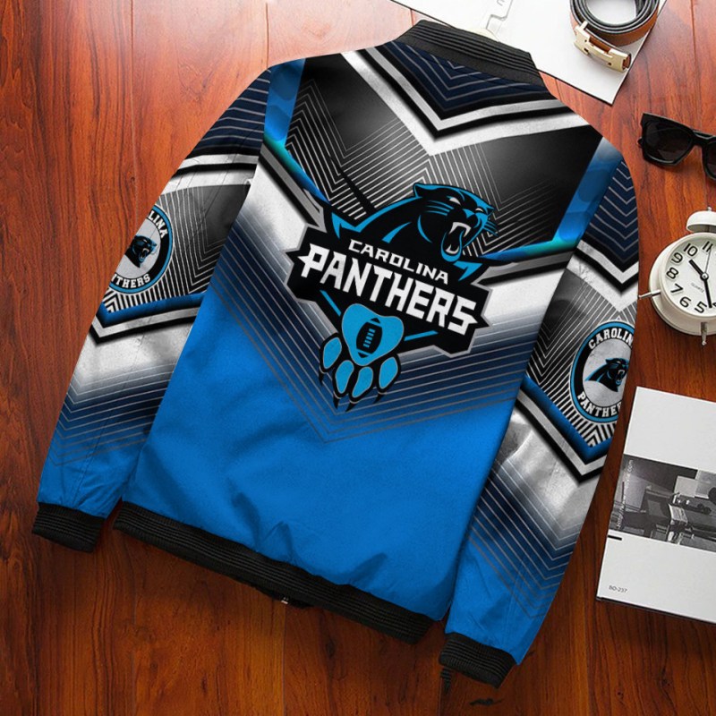 Carolina Panthers Bomber Jacket Back View