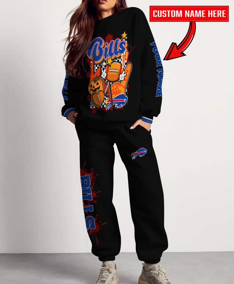 Buffalo Bills Halloween Collection Sweatshirt and Sweatpants Set