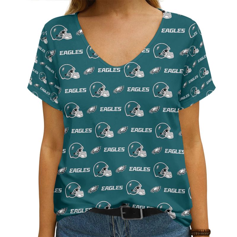Philadelphia Eagles Women's V-Neck T-Shirt Image 1