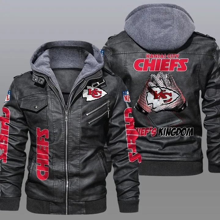 Kansas City Chiefs Leather Jacket Front View