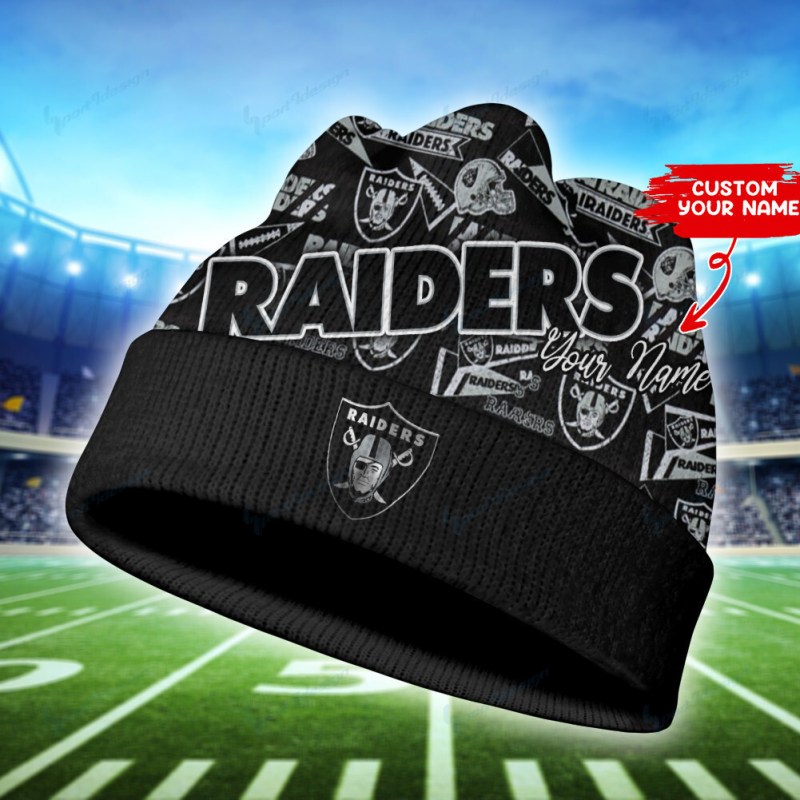 Las Vegas Raiders Personalized Wool Beanie