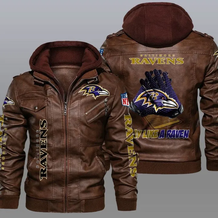 Baltimore Ravens Leather Jacket 03 Image 2