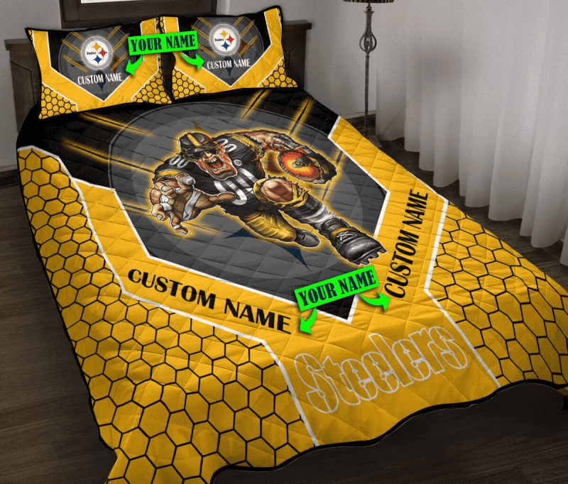 Pittsburgh Steelers Personalized Quilt Set