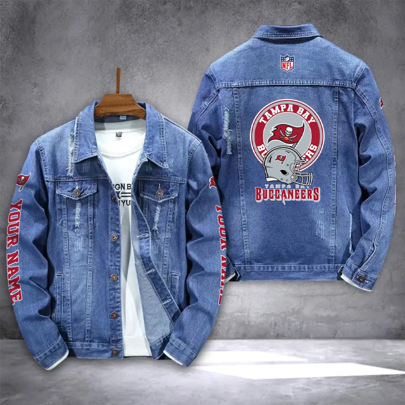 Tampa Bay Buccaneers Denim Jacket - Front View