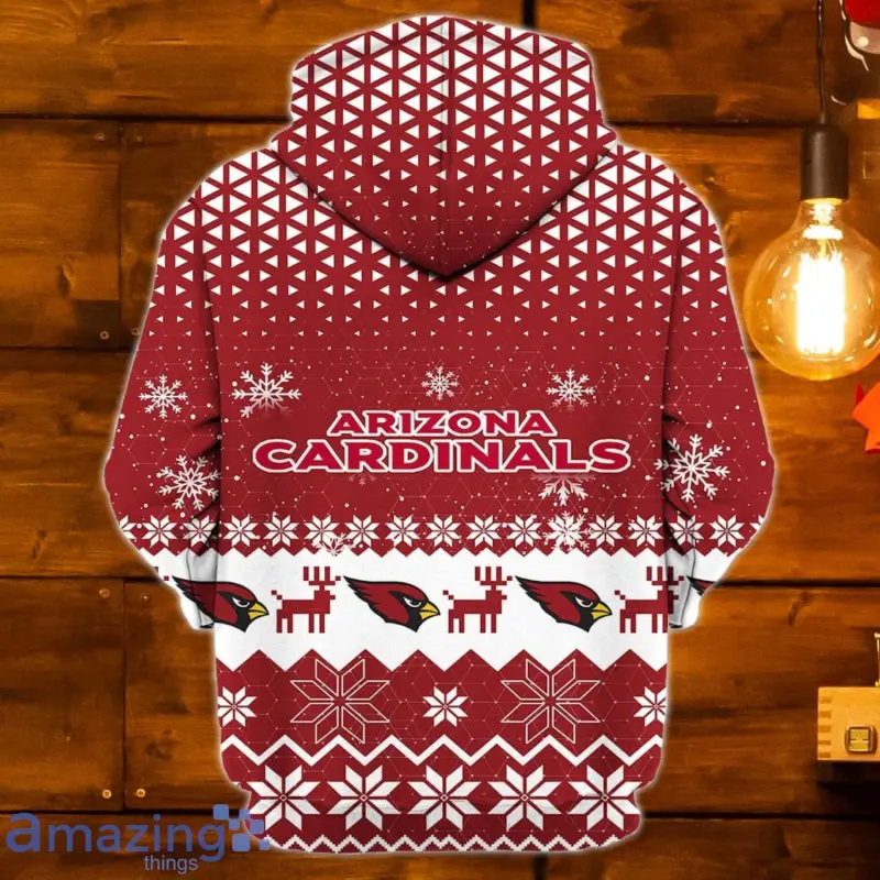 Arizona Cardinals Christmas Hoodie Back View