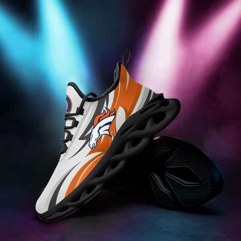 Denver Broncos Yezy Running Sneakers Back View