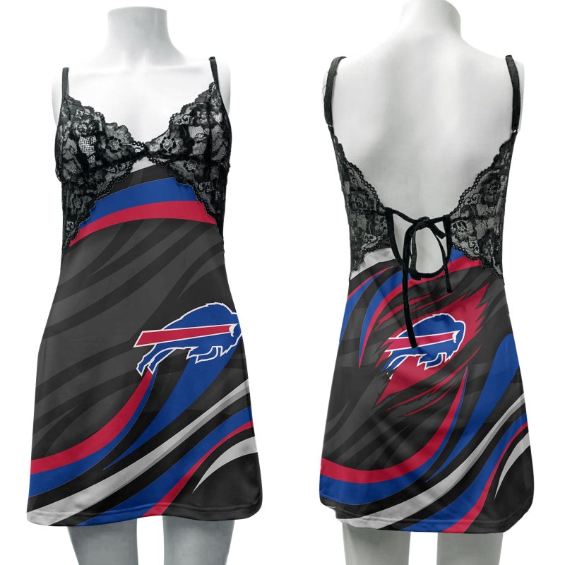 Buffalo Bills Lace Back Strap Slip Dress