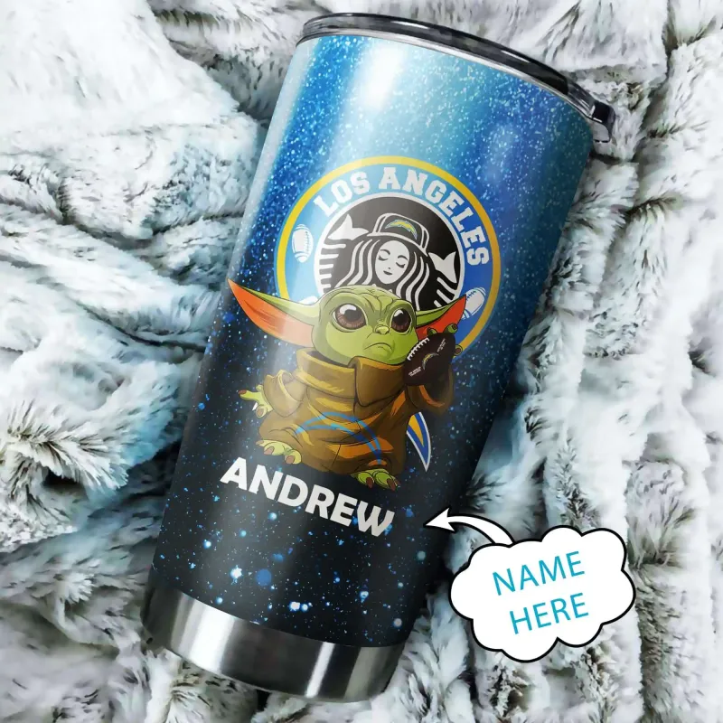 Chargers Tumbler Side View