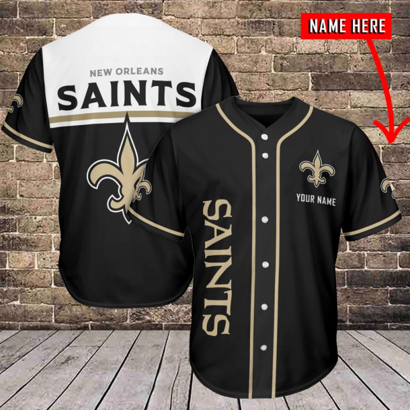 New Orleans Saints Personalized Baseball Jersey