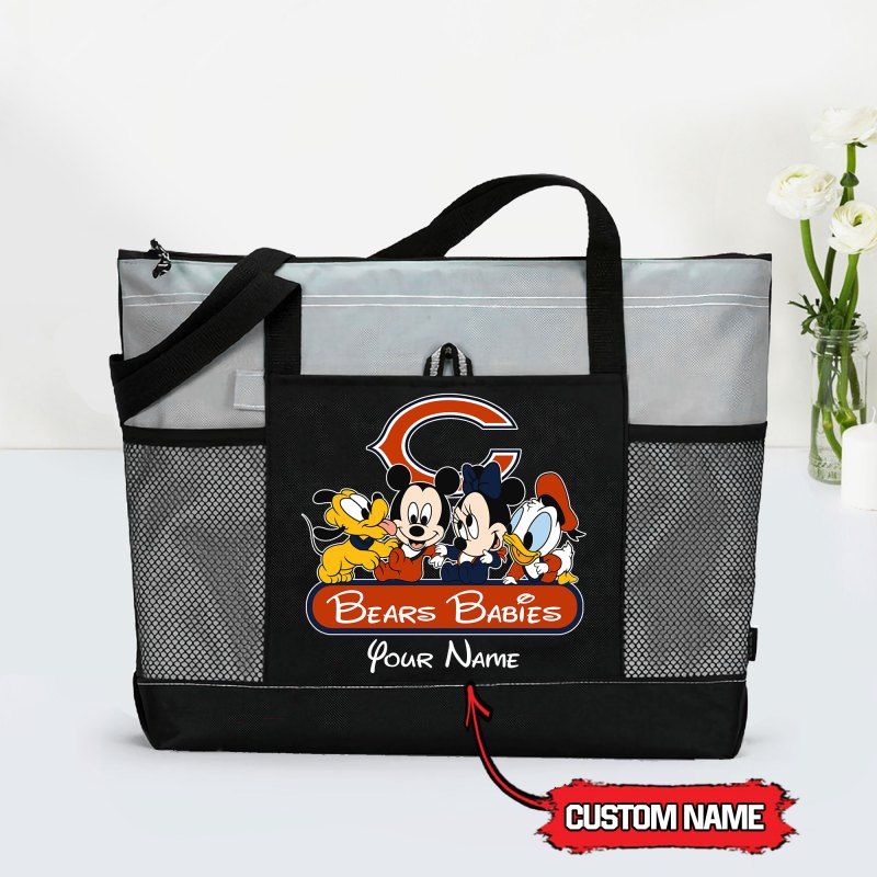Grey Chicago Bears Tote Bag