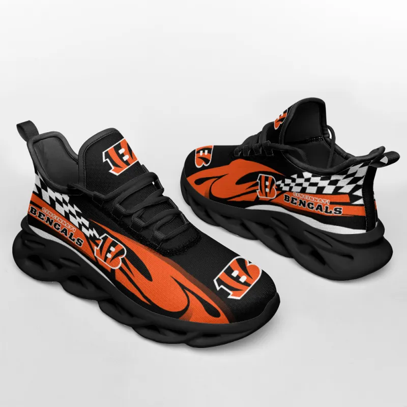 Cincinnati Bengals Yezy Running Sneakers Back View