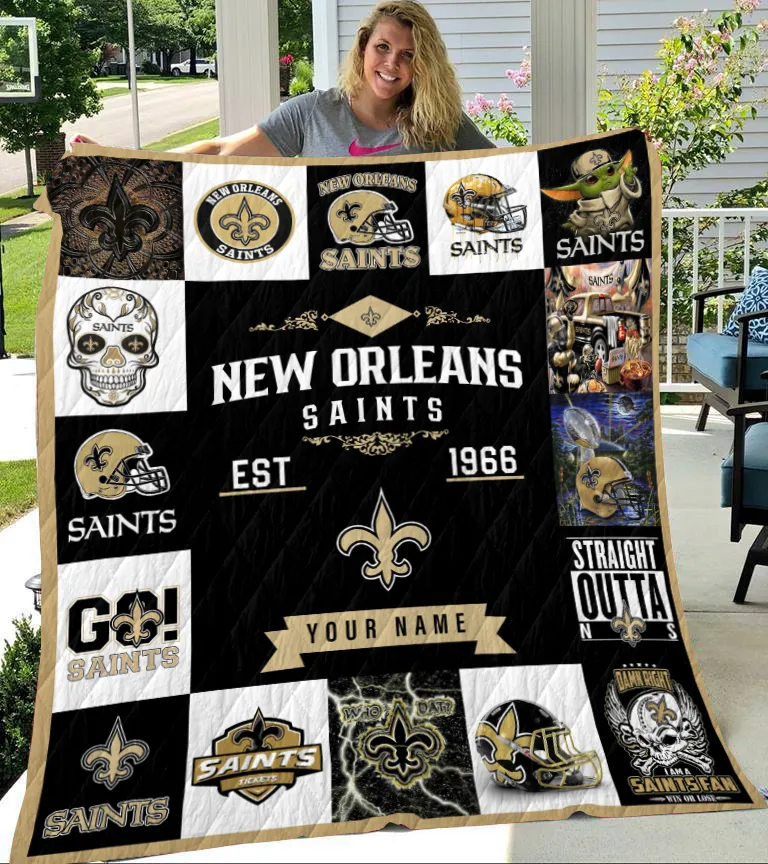 New Orleans Saints Personalized Premium Quilt