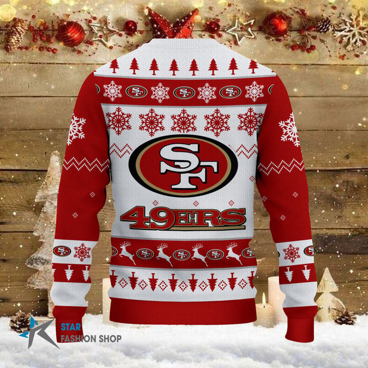 San Francisco 49ers Woolen Ugly Christmas Sweater Front View