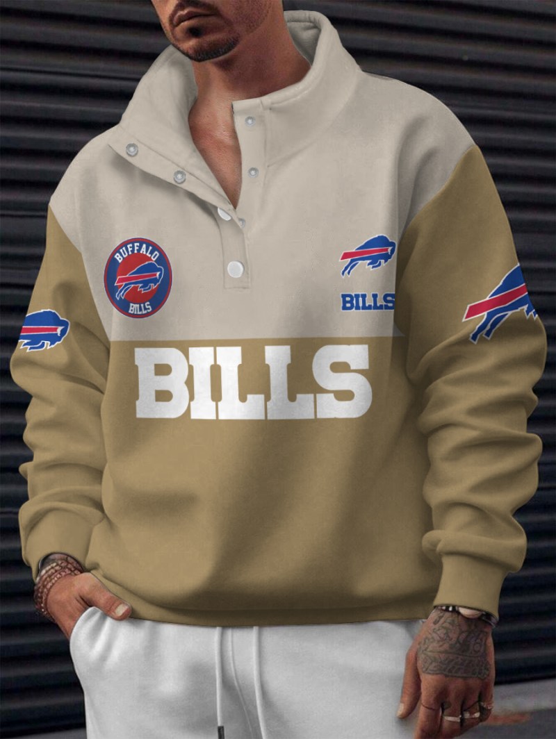 Buffalo Bills Casual Colorful Stand Collar Sweatshirt