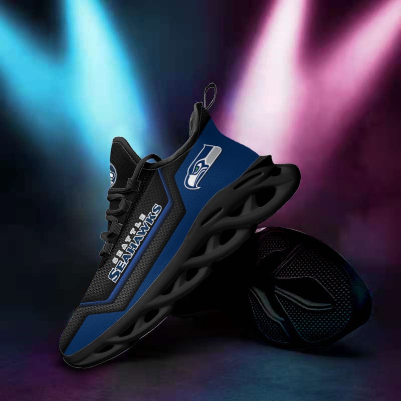 Seattle Seahawks Yezy Running Sneakers Back View