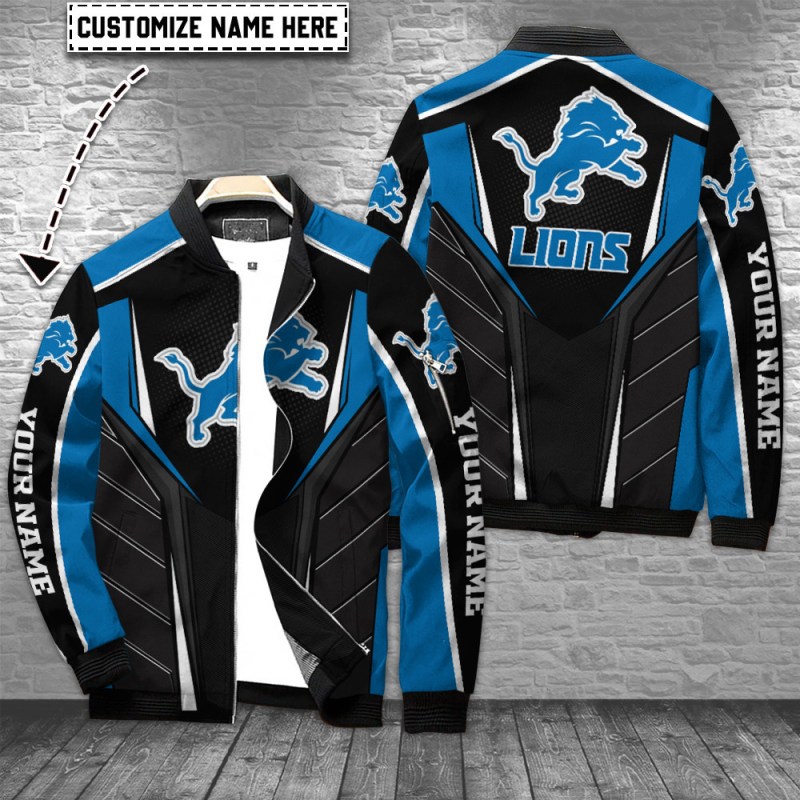 Detroit Lions Personalized Bomber Jacket
