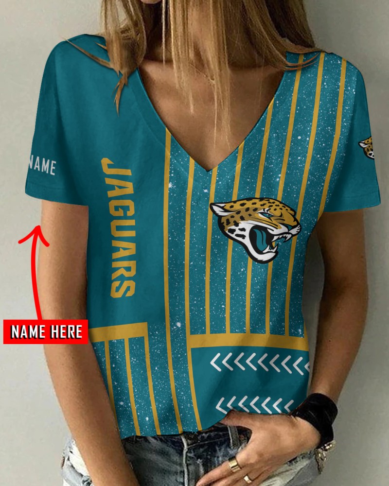 Jacksonville Jaguars Personalized V-neck T-shirt