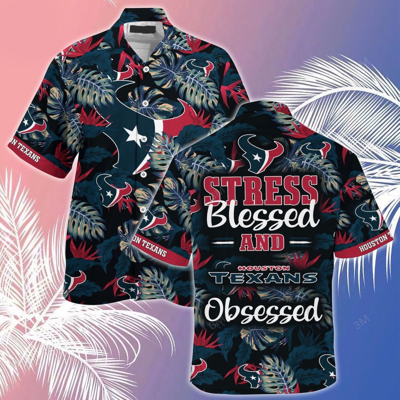 Houston Texans Summer Hawaiian Shirt Front View