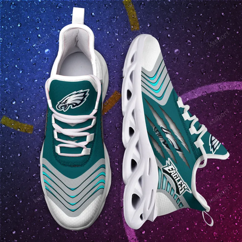 Philadelphia Eagles Yezy Running Sneakers Side View