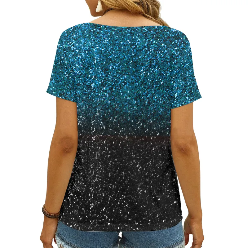 Detroit Lions V-neck Women T-shirt - Alternate View